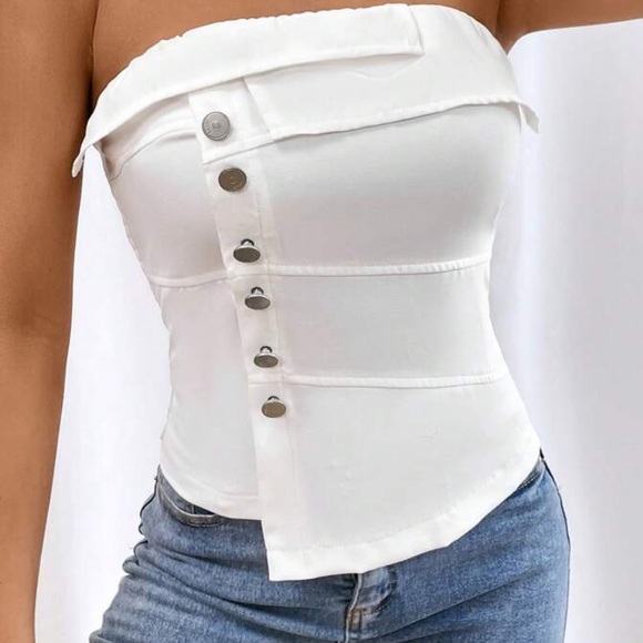 New SHEIN Asymmetrical Tube Top - Picture 2 of 7